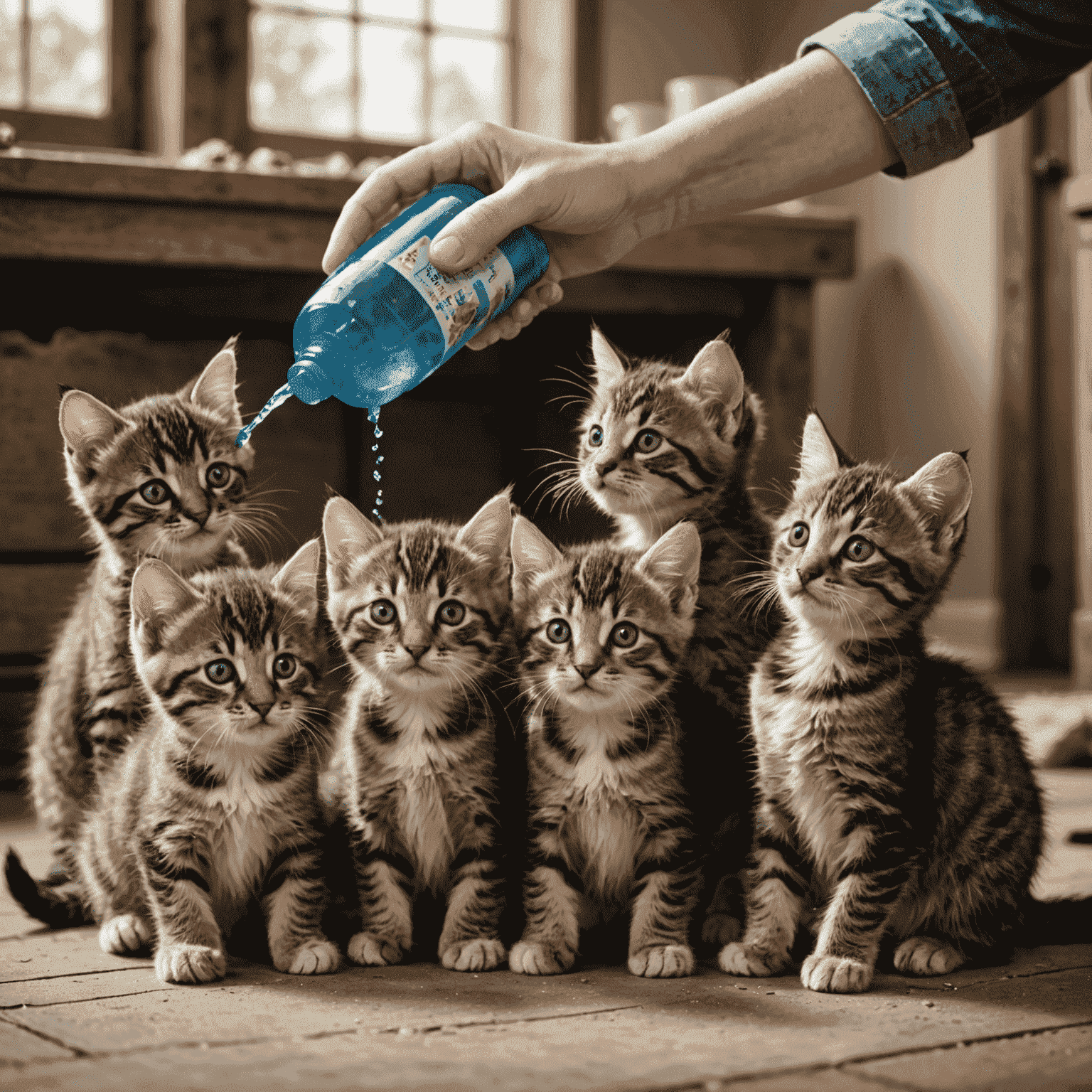 A litter of kittens being bottle-fed by a foster caregiver, highlighting the need for fostering young animals